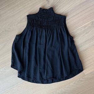 Frame Denim Black Sleeveless Blouse